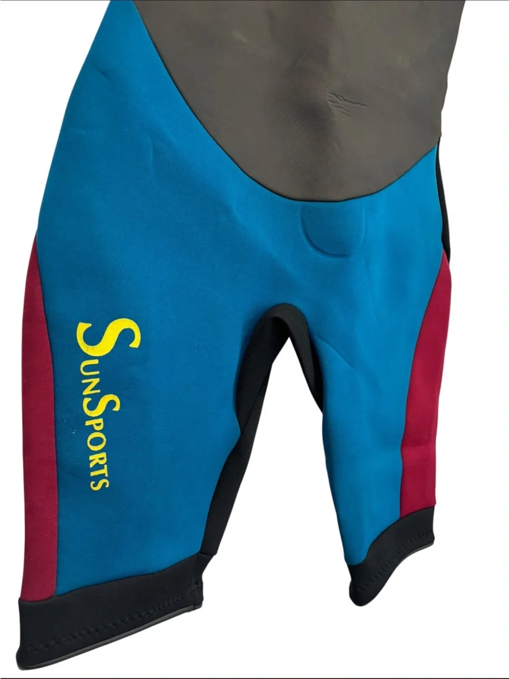 Sun Sports Blue, Black & Burgundy Shorty Wetsuit Size YOUTH TEEN XL
